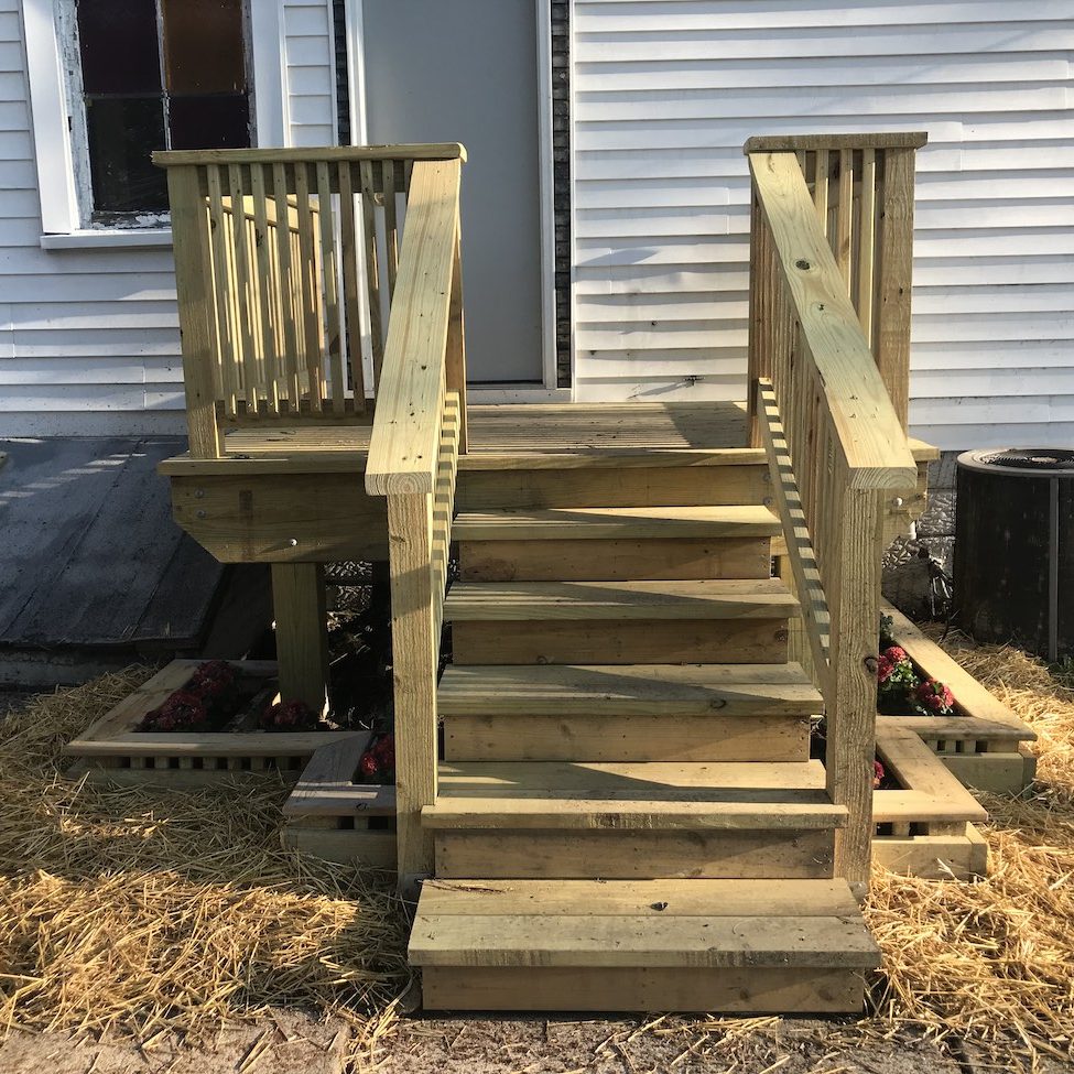 New Back Stoop and Stairs | Hilltop Children's House